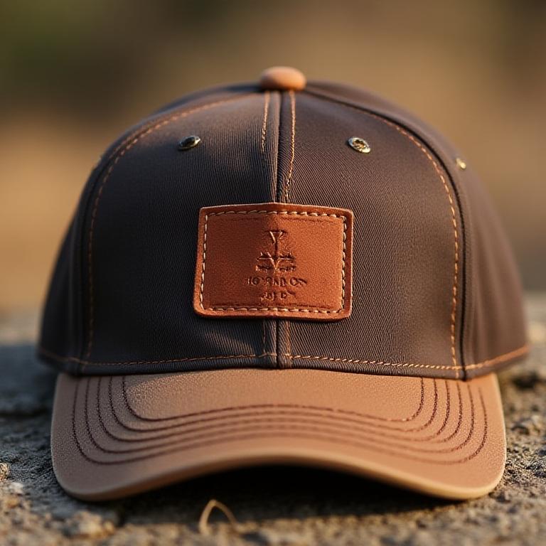 Toppa tessuta applicata su cappello vintage